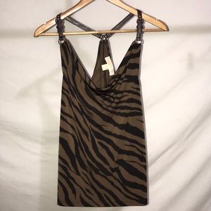 EUC Michael Kors Animal Print Racerback Tank